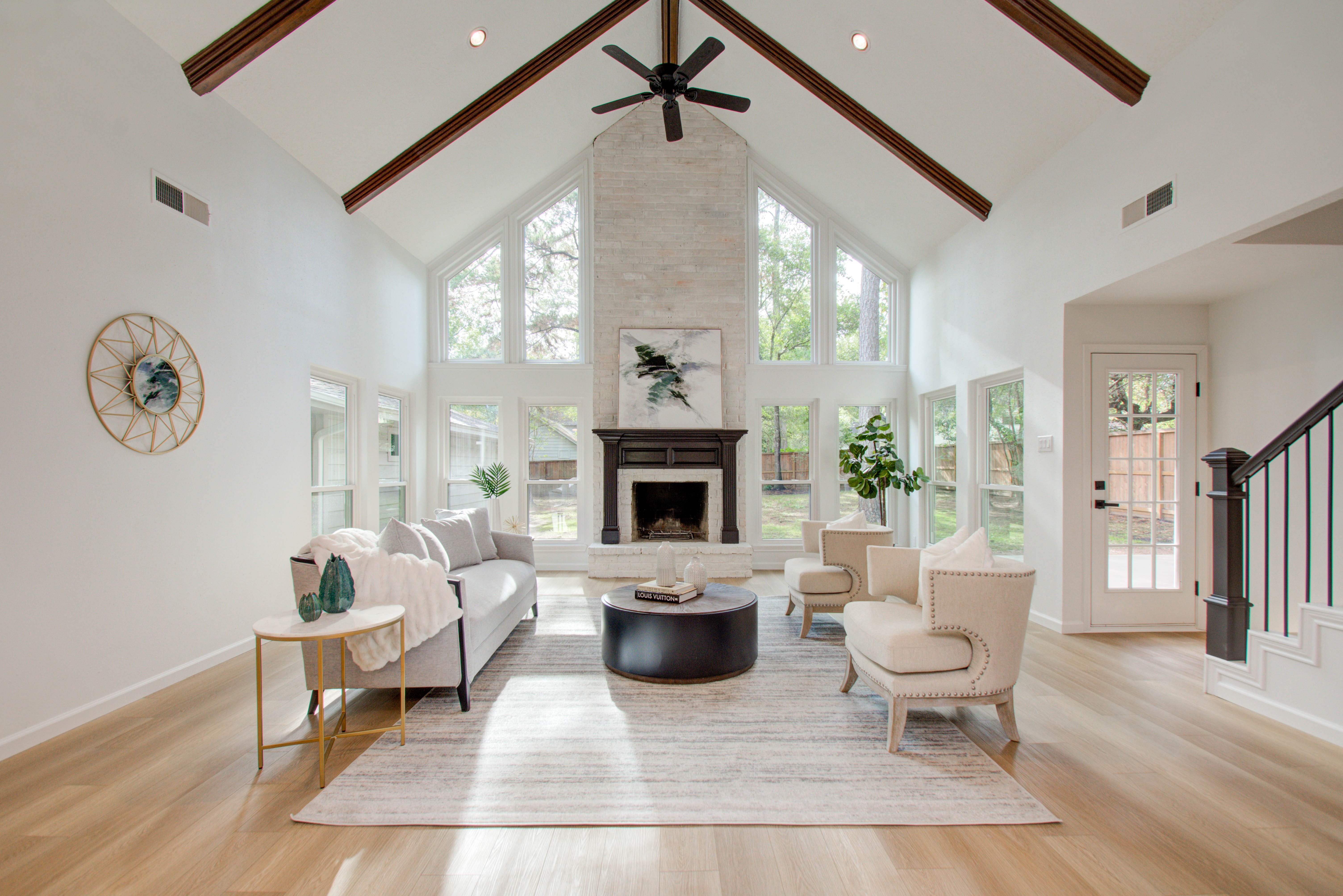 A staged living room